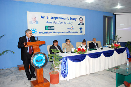 Abid Shirwani, Director External Relations, UMT, traces the journey from ILM to UMT during his address